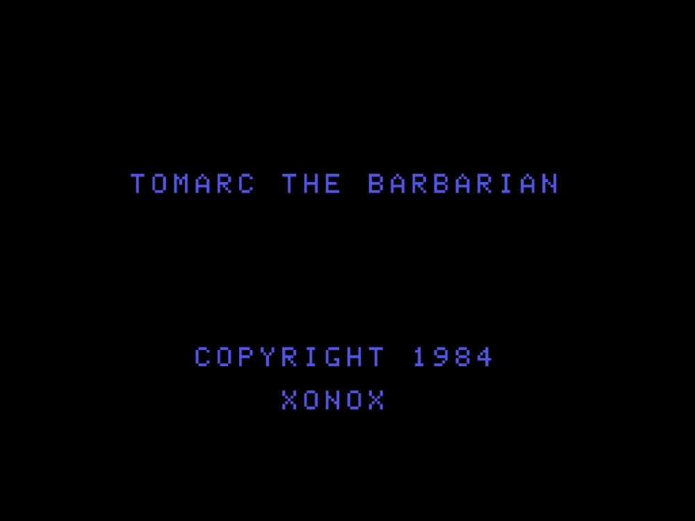 Title Screen of Tomarc the Barbarian for Colecovision